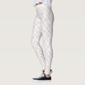 Leggings Carrés de Parties scintillant en argent rose blanc (Gauche)