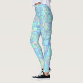 Leggings Carrés funky colorés groovy (Gauche)
