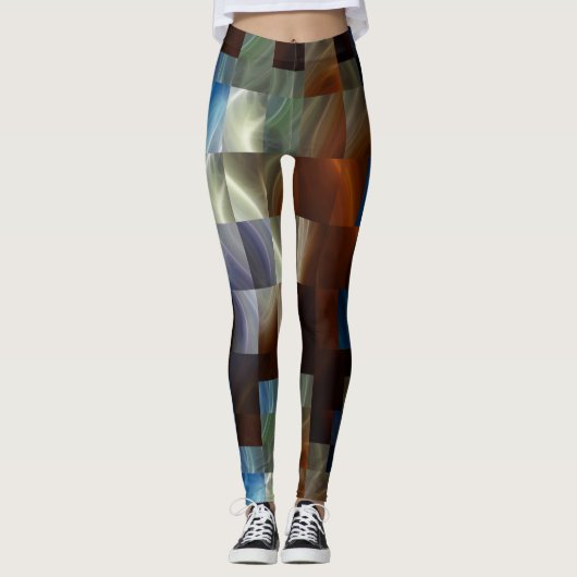 Leggings Carrés métalliques (Devant)