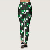 Leggings Carrés vert foncé (Dos)
