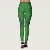 Leggings Carte à circuit imprimé Vert Motif original (Dos)