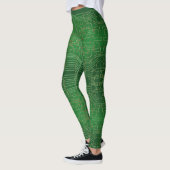 Leggings Carte à circuit imprimé Vert Motif original (Gauche)