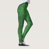 Leggings Carte à circuit imprimé Vert Motif original (Droite)