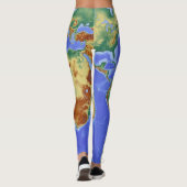 Leggings Carte à la mode fraîche du motif du monde (Dos)