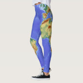 Leggings Carte à la mode fraîche du motif du monde (Gauche)