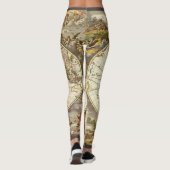 Leggings Carte ancienne du monde par Frederick de Wit, vers (Dos)