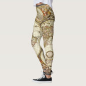 Leggings Carte ancienne du monde par Frederick de Wit, vers (Gauche)