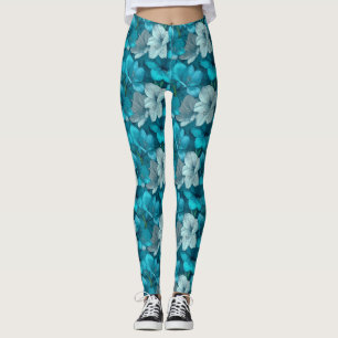 Leggings Carte Cardio Amaryllis Esthétique Bleu Ciel Cadeau