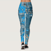 Leggings Carte circuit bleu circuit imprimé à circuit impri (Dos)