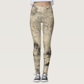 Leggings Carte de cru de Vieux Monde (Devant)