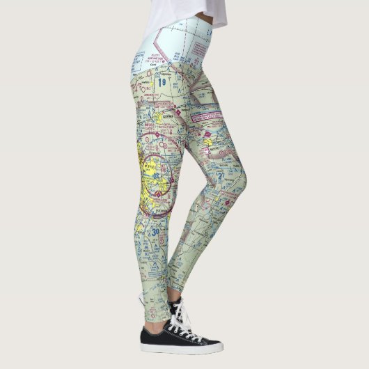 Leggings Carte de l'aviation Pants/Leggings Yoga (Droite)
