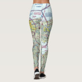 Leggings Carte de l'aviation Pants/Leggings Yoga (Dos)