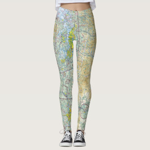 Leggings Carte de navigation régionale de Seattle