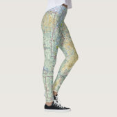 Leggings Carte de navigation régionale de Seattle (Droite)