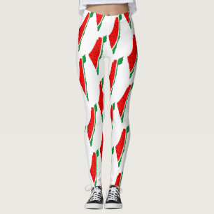 Leggings Carte de Palestine Watermelon Symbole de la libert