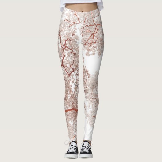 Leggings Carte des arbres 2 (Devant)