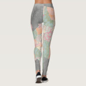Leggings Carte des États de modèle floral (Dos)