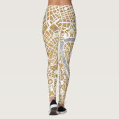 Leggings Carte dorée de ville de Rome (Dos)