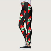 Leggings Carte du Liban avec drapeau (Gauche)