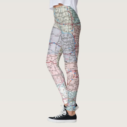 Leggings Carte du Midwest américain (Gauche)
