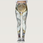 Leggings Carte du monde antique, Atlas Maritimus par John S (Devant)