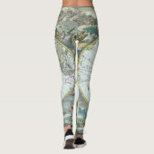 Leggings Carte du monde antique du 17ème siècle, Frederick  (Dos)