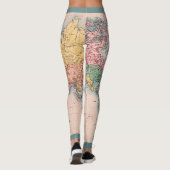 Leggings Carte du monde Atlas Travel Lover's (Dos)