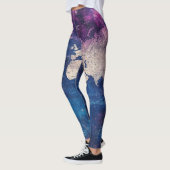 Leggings Carte du monde céleste vintage (4) (Gauche)