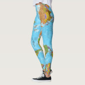 Leggings Carte du monde. Les légumineuses scolaires. Mème D (Gauche)