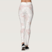 Leggings Carte du monde rose (Dos)