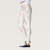Leggings Carte du monde rose (Gauche)