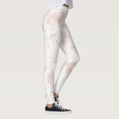 Leggings Carte du monde rose (Droite)