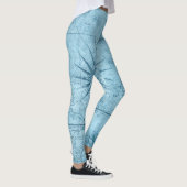 Leggings Carte du vieux monde bleu (Droite)