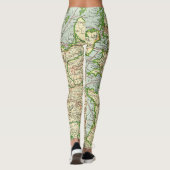 Leggings Carte Europe vintage (Dos)