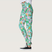 Leggings Carte Floride Preppy Palm Beach Motif Imprimer (Gauche)