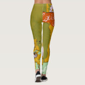 Leggings Carte illustrée de la Louisiane : faits saillants  (Dos)