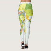 Leggings Carte mondiale Globe Pays Atlas (Dos)