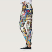 Leggings Carte postale de cru de Halloween (Gauche)
