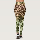 Leggings Carte topographique à contours à dégradé chaud (Dos)