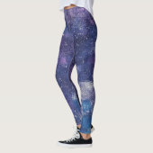 Leggings Carte vintage du monde céleste pourpre (12) (Gauche)