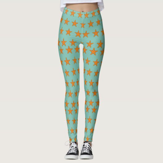 Leggings Carton d'Épis orange mignon (Devant)