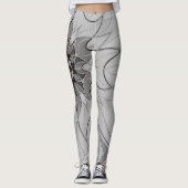 Leggings Carton Mandala Flower Grey (Devant)