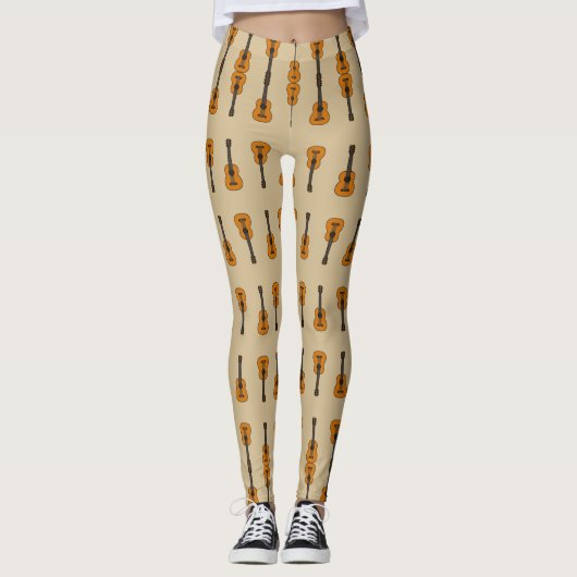 Leggings Carton simple de guitare acoustique (Devant)