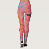 Leggings Cascade Abstraite arc-en-ciel (Dos)