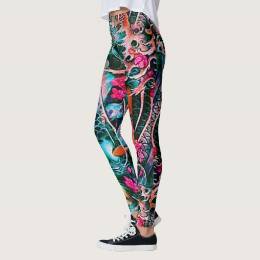 Leggings Cascade de Koi (Gauche)