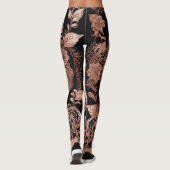 Leggings Casques de jambe noir design Shine AI art (Dos)