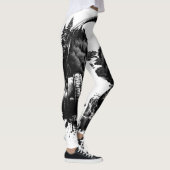 Leggings Casques Nature et Musique - Artiste noir et blanc (Droite)