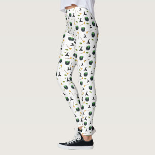 Leggings Casquette de sorcière Broom Caldron Motif Hallowee