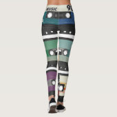 Leggings cassette audio rétro, arrière - plan isolé. (Dos)