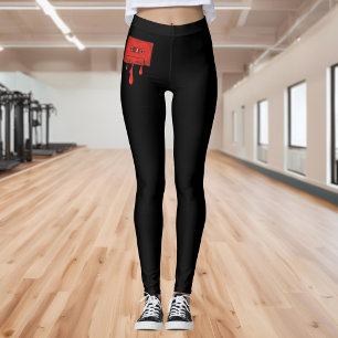 Leggings Cassette cœur rouge